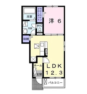 タートルヒルズ6TH【1階】の間取り