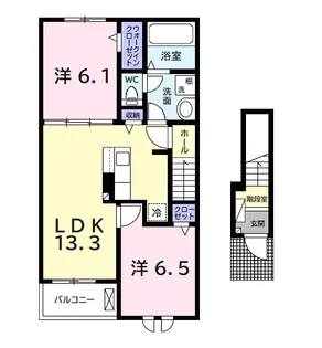 ルミネスⅢ【2階】の間取り