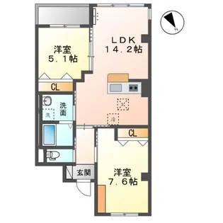 ルミエール【1階】の間取り
