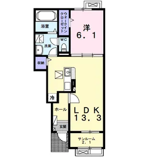 ニューフィールド ビレッジⅠ【1階】の間取り