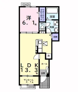 ベイサイドアクアC【1階】の間取り