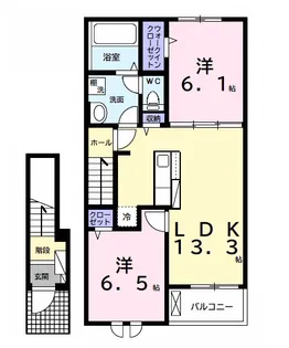 ベイサイドアクアC【2階】の間取り