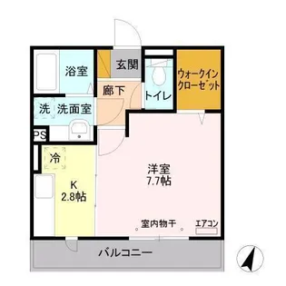 1Kの間取り画像