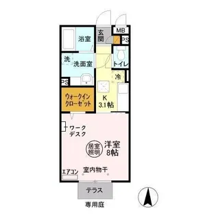 プリモ フィオーレ【1階】の間取り