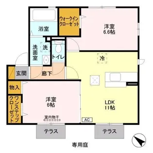 フェザント A【1階】の間取り