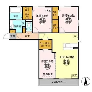 プレミアーレ【3階】の間取り