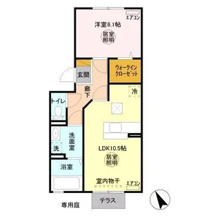 ヴェルデ コリーナ 壱番館【1階】の間取り