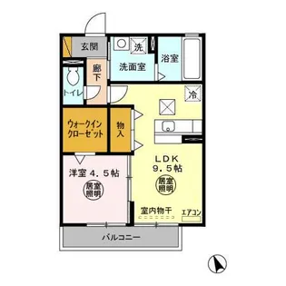 ルーナピエーナ【1階】の間取り