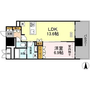 THE REJUVEPORT KISARAZU【0702号室】の間取り