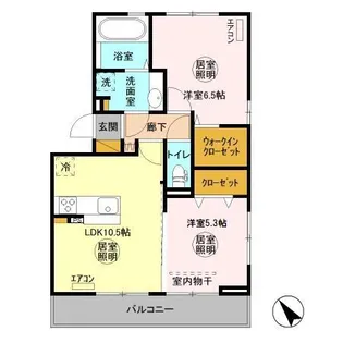 フランボワーズ金田【2階】の間取り