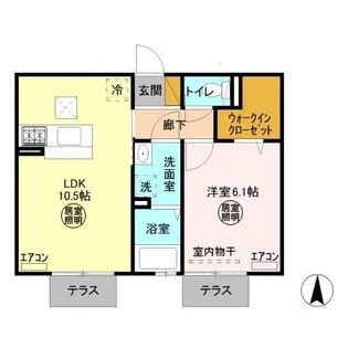 メゾンあき【1階】の間取り