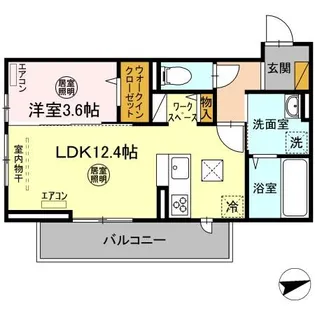 DーROOM請西南 A棟【1階】の間取り