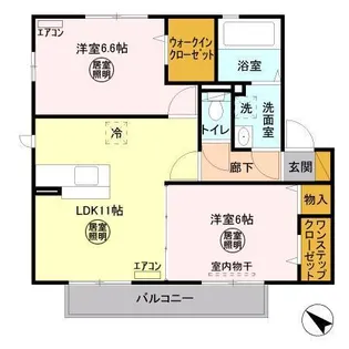 フェザント B【2階】の間取り