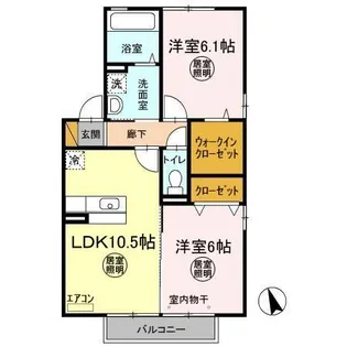 フロラシオン 西館【2階】の間取り