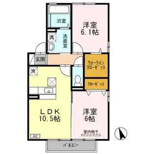 フロラシオン 東館【1階】の間取り