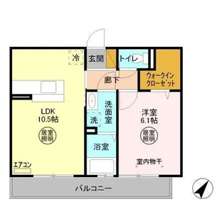 カーサ・ブリリオ【3階】の間取り