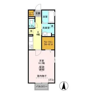 ファインパレスSUWAII【2階】の間取り