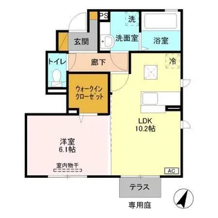 TIARA I【1階】の間取り