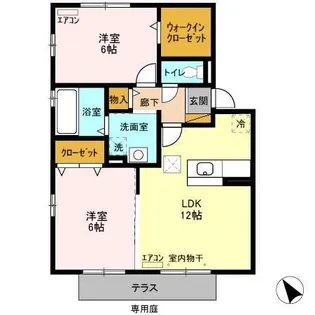リビングタウンほたる野 B【1階】の間取り