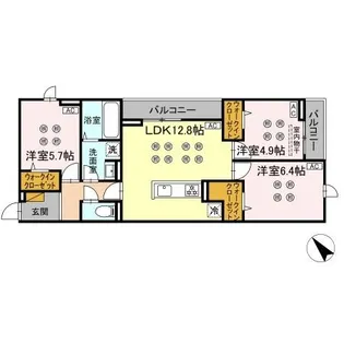 DーKISARIA WI【2階】の間取り
