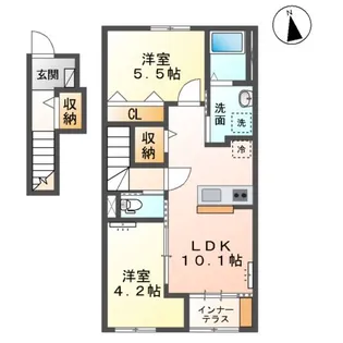 ソランジュ【203号室】の間取り