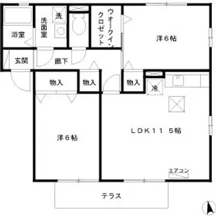 ベネツォーネ B【1階】の間取り