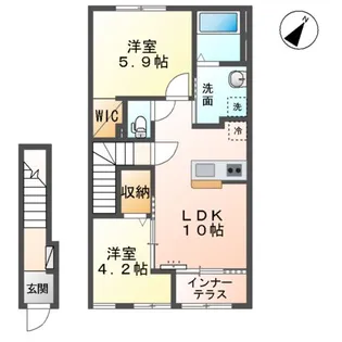レナレジデンス【2階】の間取り