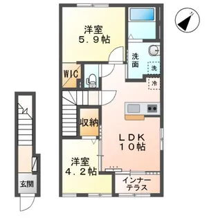 レナレジデンス【2階】の間取り