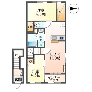 メゾン エメ【2階】の間取り