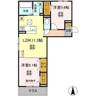 サン・グレース木更津【1階】の間取り