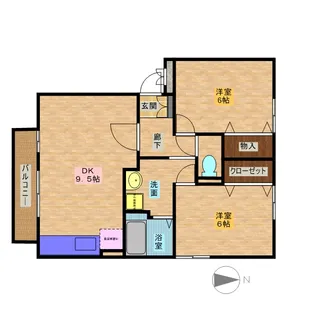 ベルボーク【3階】の間取り