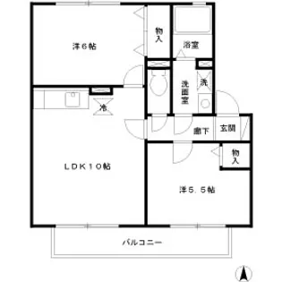 ノーブルタウン 壱番館【1階】の間取り