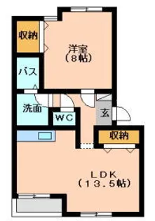 サニーコートC棟【2階】の間取り