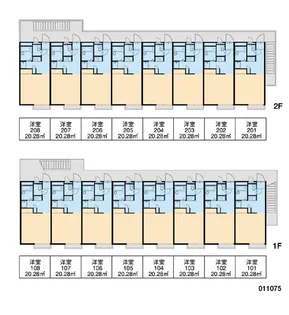 レオパレスモアサクレ【208号室】の間取り