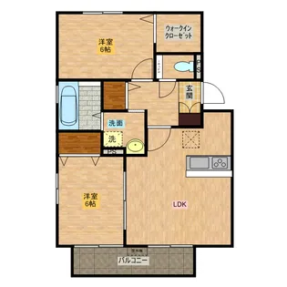 フラガンシア 東館【2階】の間取り