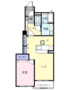 カレントヒルズ C【1階】の間取り