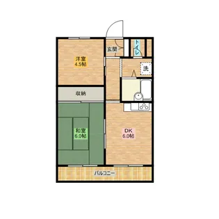 さくら都市マンション1番館【2階】の間取り