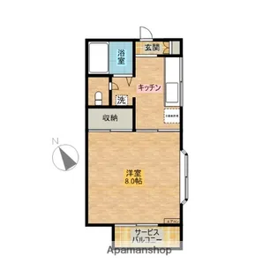 千葉県君津市杢師1丁目【アパート】の間取り