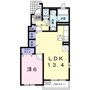 ル・ボワ【1階】の間取り
