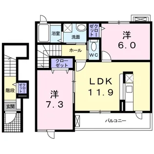 グランベルメゾン【2階】の間取り
