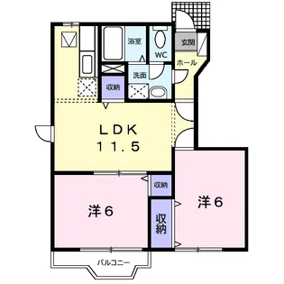 シルクロードB【1階】の間取り