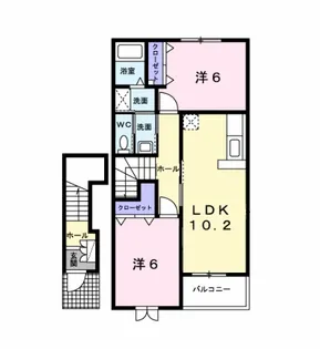 ロックシェルズ【2階】の間取り