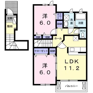 カルム・プロムナードⅠ【2階】の間取り