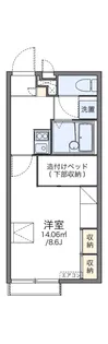 レオパレス我が家【208号室】の間取り