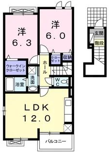 レジデンス アシナ【2階】の間取り