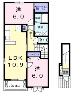 ヴィラ・ダイウラ【2階】の間取り