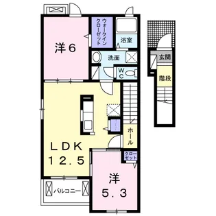 グランツ TA・TU・MI Ⅲ【2階】の間取り