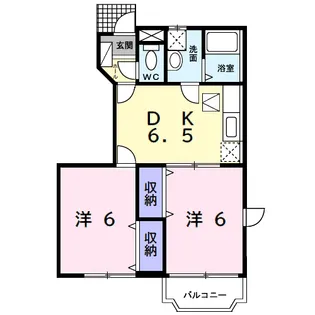 クレストヒルズF【1階】の間取り