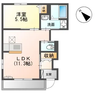 ボンヌール【1階】の間取り