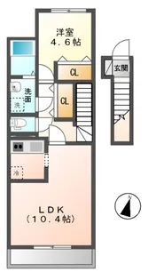 1LDKの間取り画像